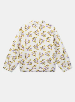 Sergent Major Pull, Gilet & Cardigan-Teddy &agrave; fleurs en tubique