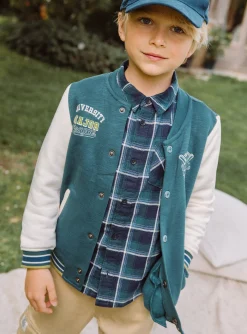 Sergent Major Pull, Gilet & Sweat-Teddy vert &eacute;meraude et &eacute;cru