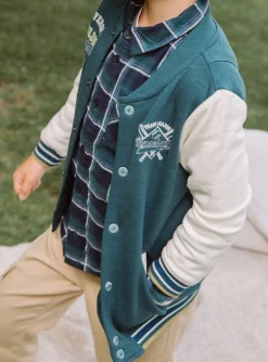 Sergent Major Pull, Gilet & Sweat-Teddy vert &eacute;meraude et &eacute;cru