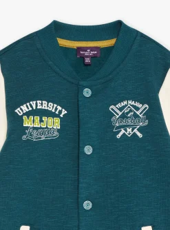 Sergent Major Pull, Gilet & Sweat-Teddy vert &eacute;meraude et &eacute;cru