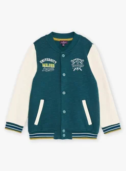 Sergent Major Pull, Gilet & Sweat-Teddy vert &eacute;meraude et &eacute;cru