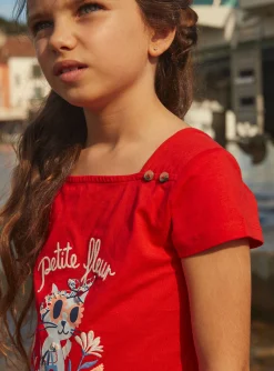 Sergent Major Blouse & T-shirt-Tee Shirt Manches Courtes Rouge