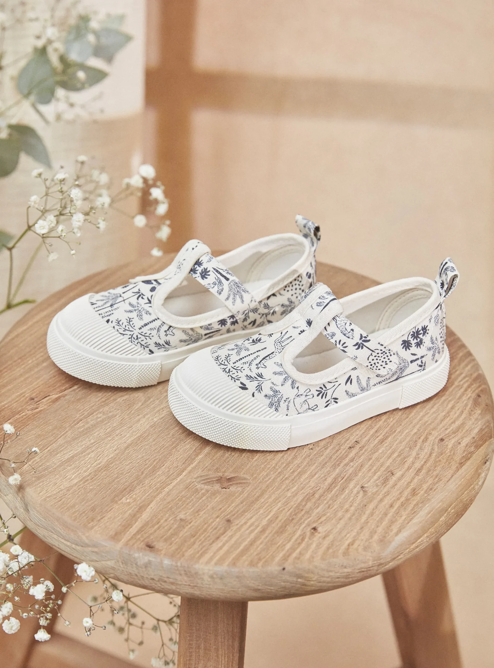 Sergent Major Chaussures-Tennis canvas imprimé savane