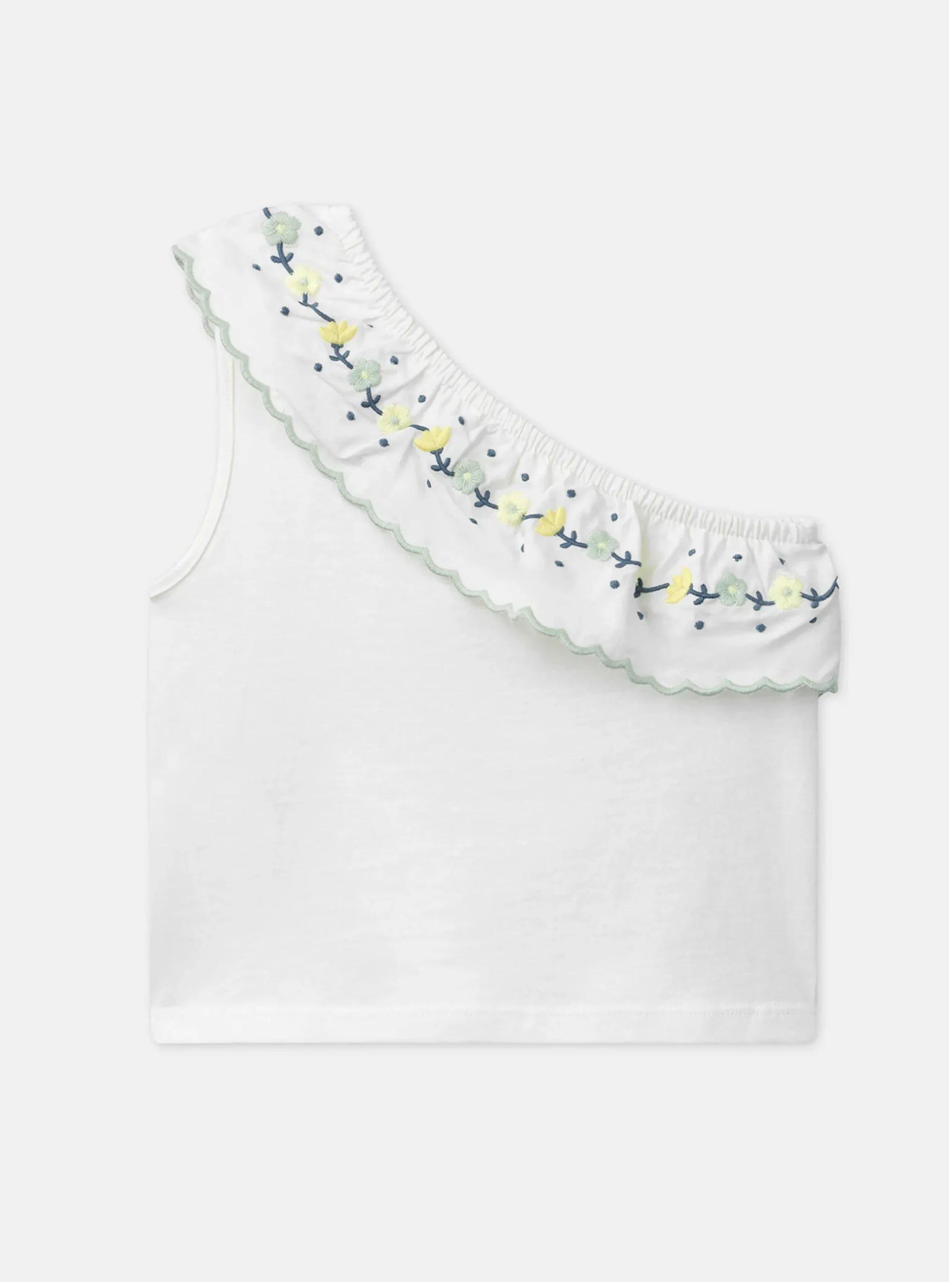 Sergent Major Blouse & T-shirt-Top Écru à Encolure Volantée Ivoire
