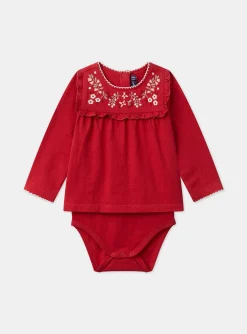 Sergent Major Body-Tshirt à manches longues body brodé