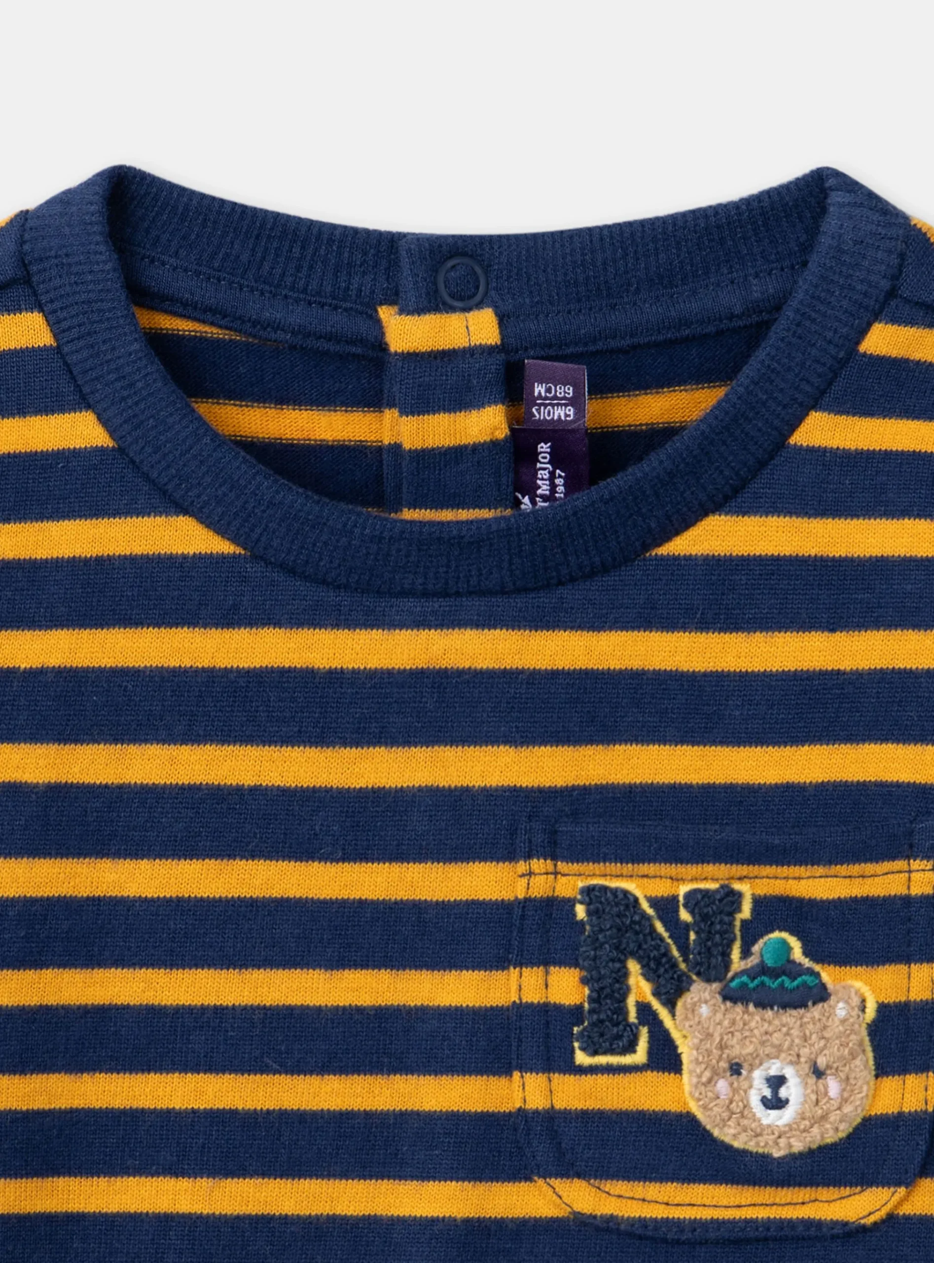 Sergent Major Chemise, T-shirt & Polo-Tshirt à manches longues rayé