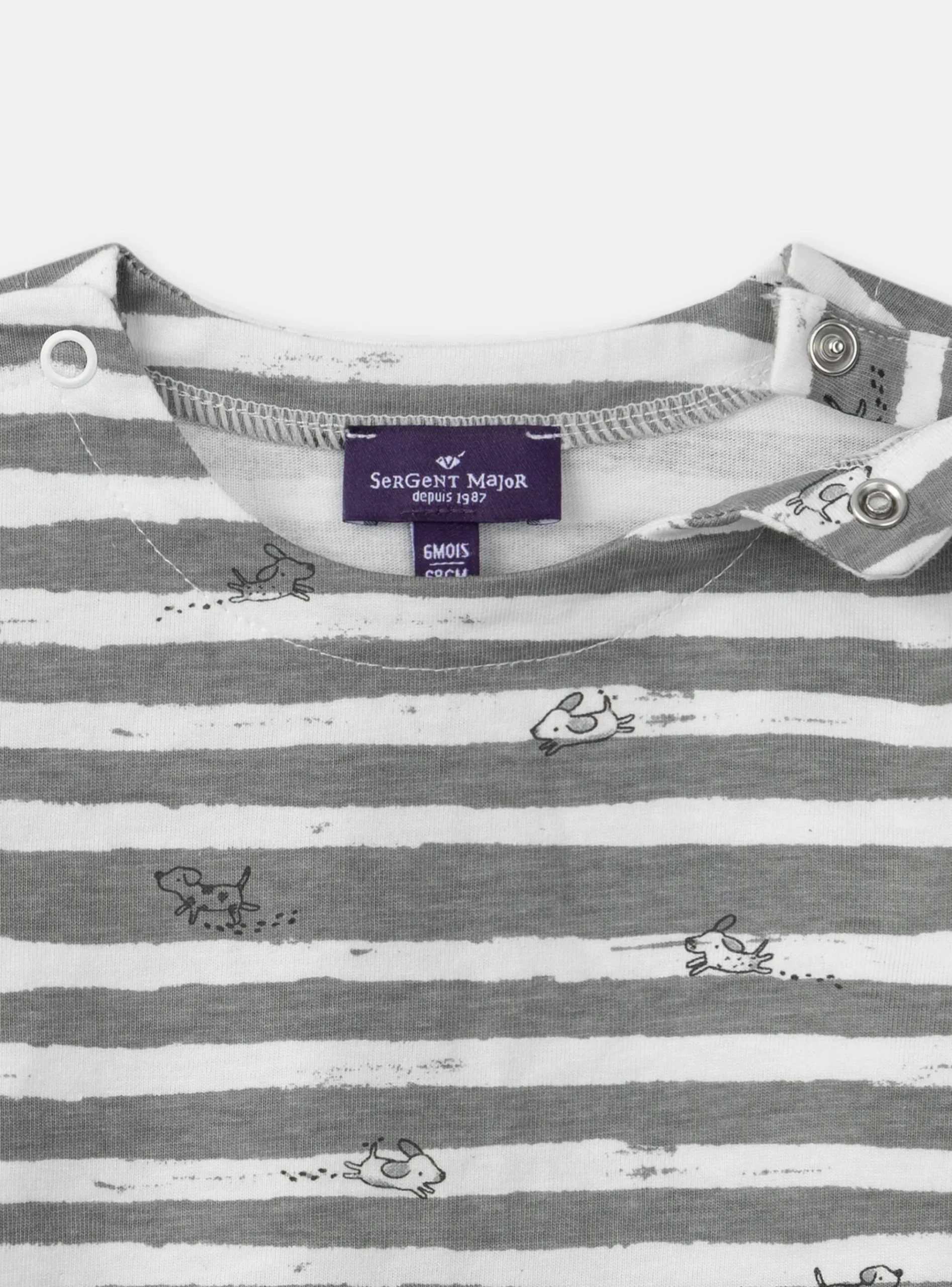 Sergent Major Chemise, T-shirt & Polo-Tshirt à manches longues rayé