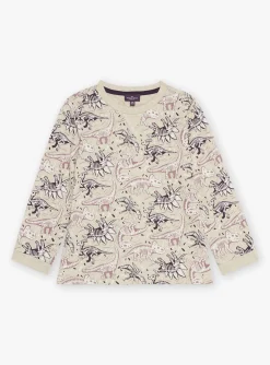 Sergent Major T-shirt & Polo-T-shirt beige &agrave; imprim&eacute; dinosaures