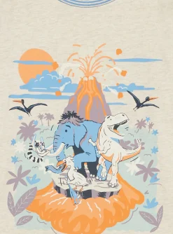 Sergent Major T-shirt & Polo-T-shirt beige &agrave; motif animaux pr&eacute;historiques