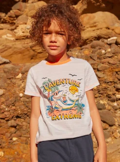 Sergent Major T-shirt & Polo-T-shirt blanc à motif requin en jersey