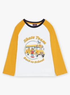 Sergent Major T-shirt & Polo-T-shirt blanc &agrave; motif bus scolaire