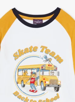 Sergent Major T-shirt & Polo-T-shirt blanc &agrave; motif bus scolaire
