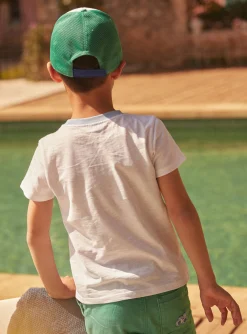 Sergent Major T-shirt & Polo-T-shirt blanc et bleu &agrave; manches courtes