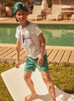 Sergent Major T-shirt & Polo-T-shirt blanc et bleu &agrave; manches courtes
