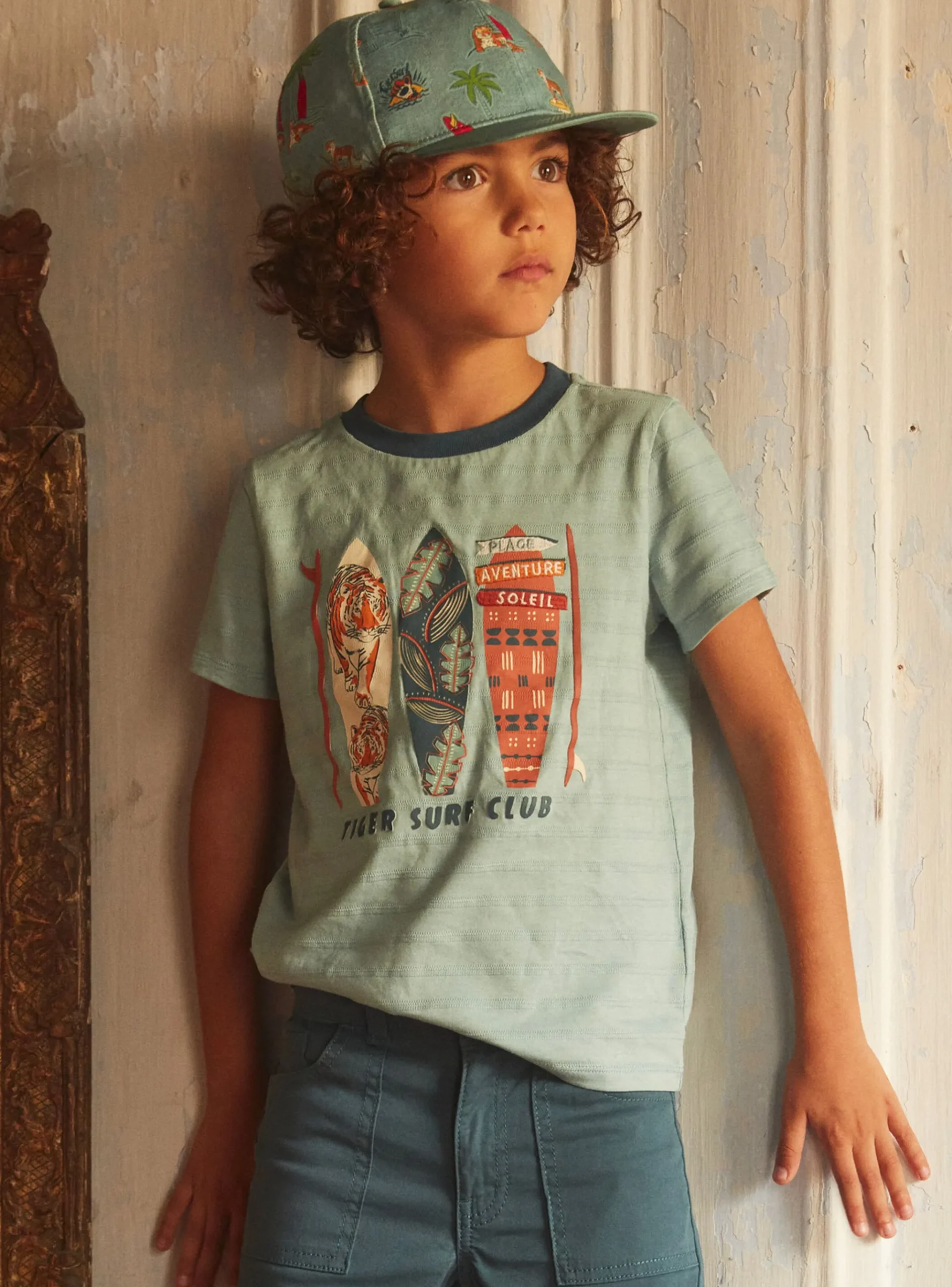 Sergent Major T-shirt & Polo-T-shirt bleu décor surf