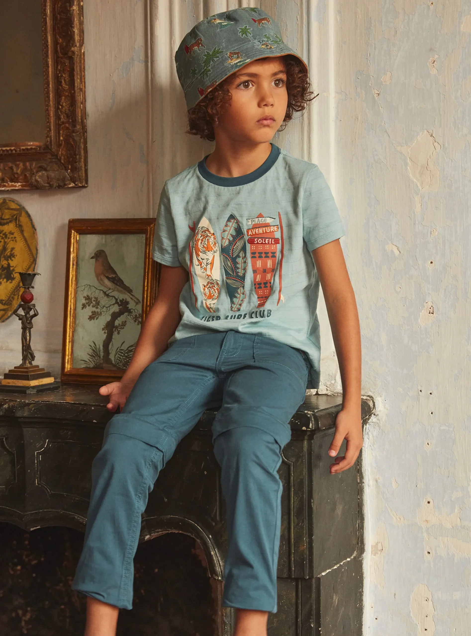 Sergent Major T-shirt & Polo-T-shirt bleu décor surf