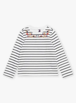 Sergent Major Blouse & T-shirt-T-shirt bleu marine &agrave; imprim&eacute; &agrave; rayures