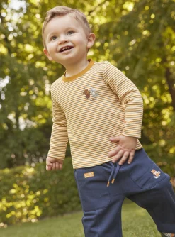 Sergent Major Chemise, T-shirt & Polo-T-shirt &eacute;cru &agrave; manches longues &agrave; imprim&eacute; &agrave; rayures