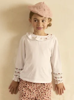Sergent Major Blouse & T-shirt-T-shirt &eacute;cru brod&eacute;