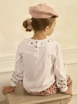 Sergent Major Blouse & T-shirt-T-shirt &eacute;cru brod&eacute;