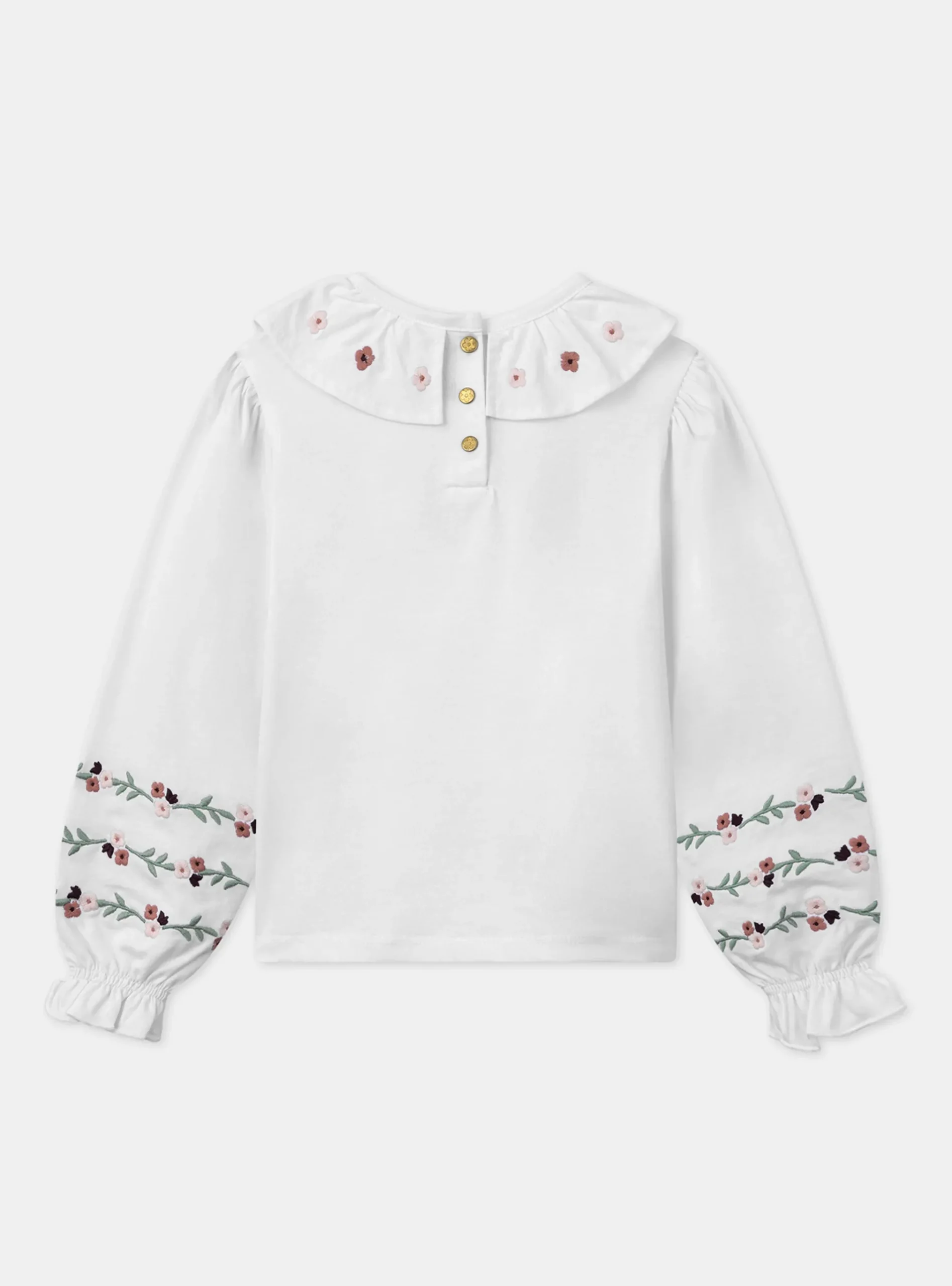 Sergent Major Blouse & T-shirt-T-shirt écru brodé