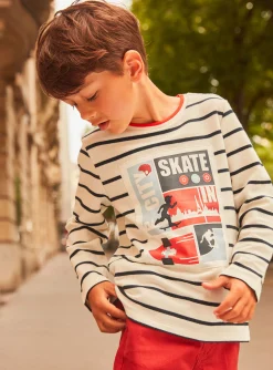 Sergent Major T-shirt & Polo-T-shirt &eacute;cru et noir esprit marini&egrave;re