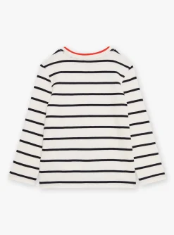 Sergent Major T-shirt & Polo-T-shirt &eacute;cru et noir esprit marini&egrave;re