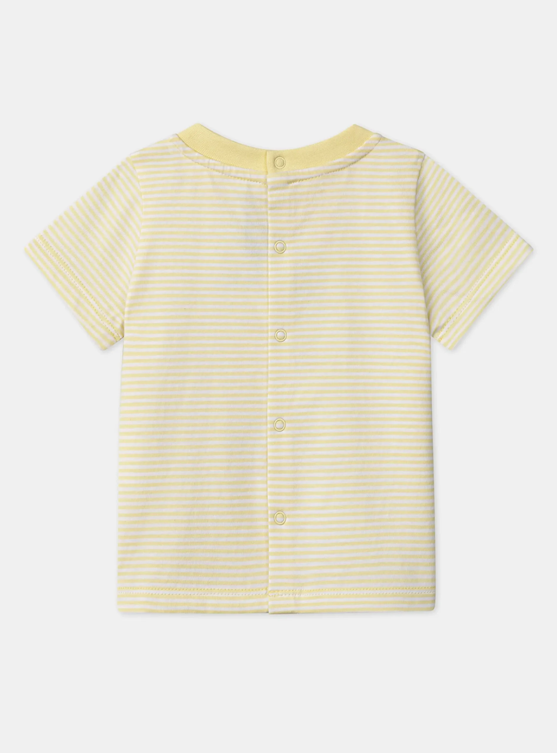Sergent Major Chemise, T-shirt & Polo-T-shirt en jersey écru et orange à imprimé à rayures et à motifs animaux marins pastels