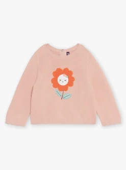 Sergent Major Pull, Gilet & Cardigan-T-shirt en tricot rose tendre