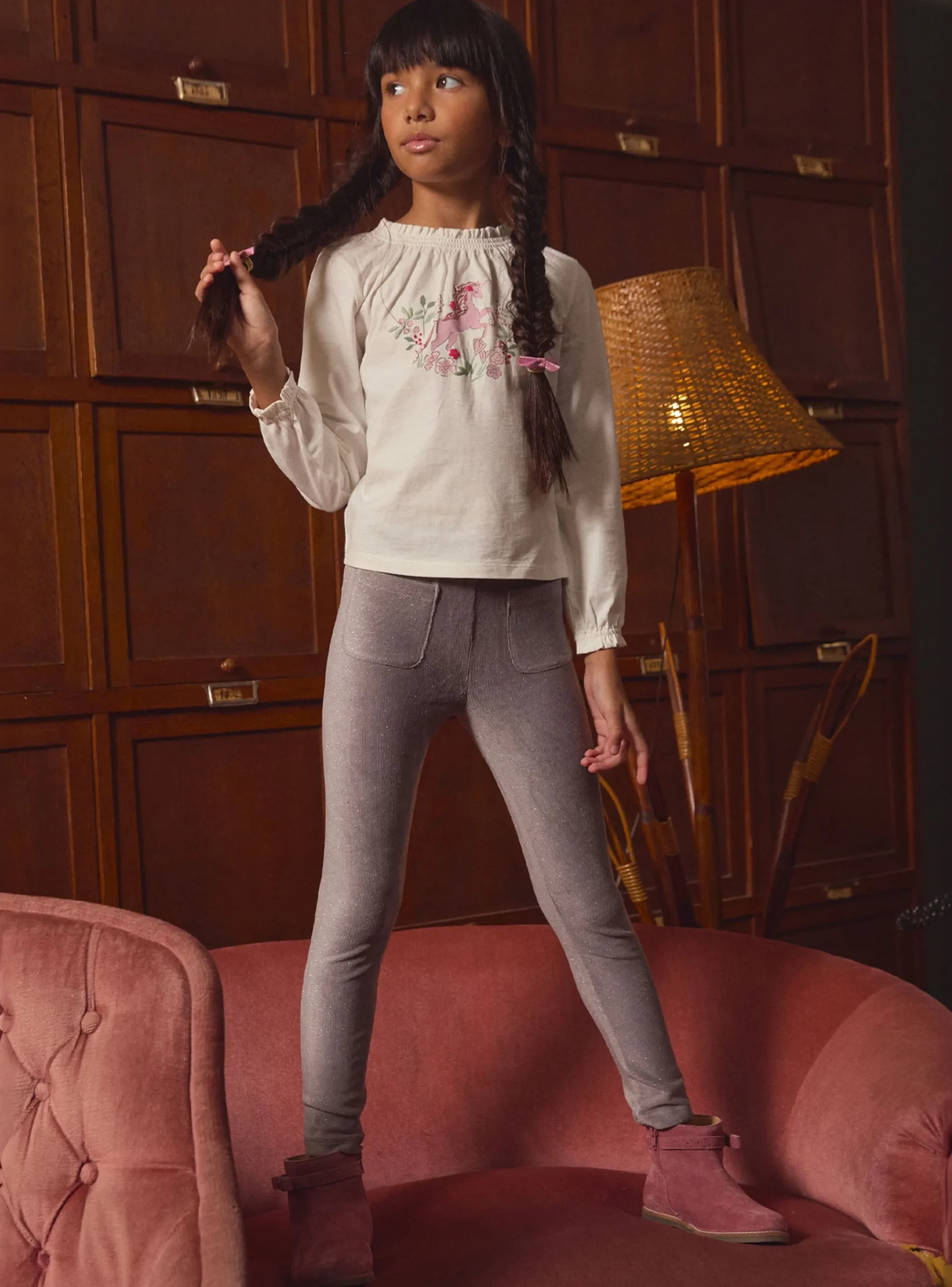 Sergent Major Blouse & T-shirt-T-shirt licorne et fleurs