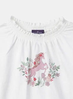 Sergent Major Blouse & T-shirt-T-shirt licorne et fleurs