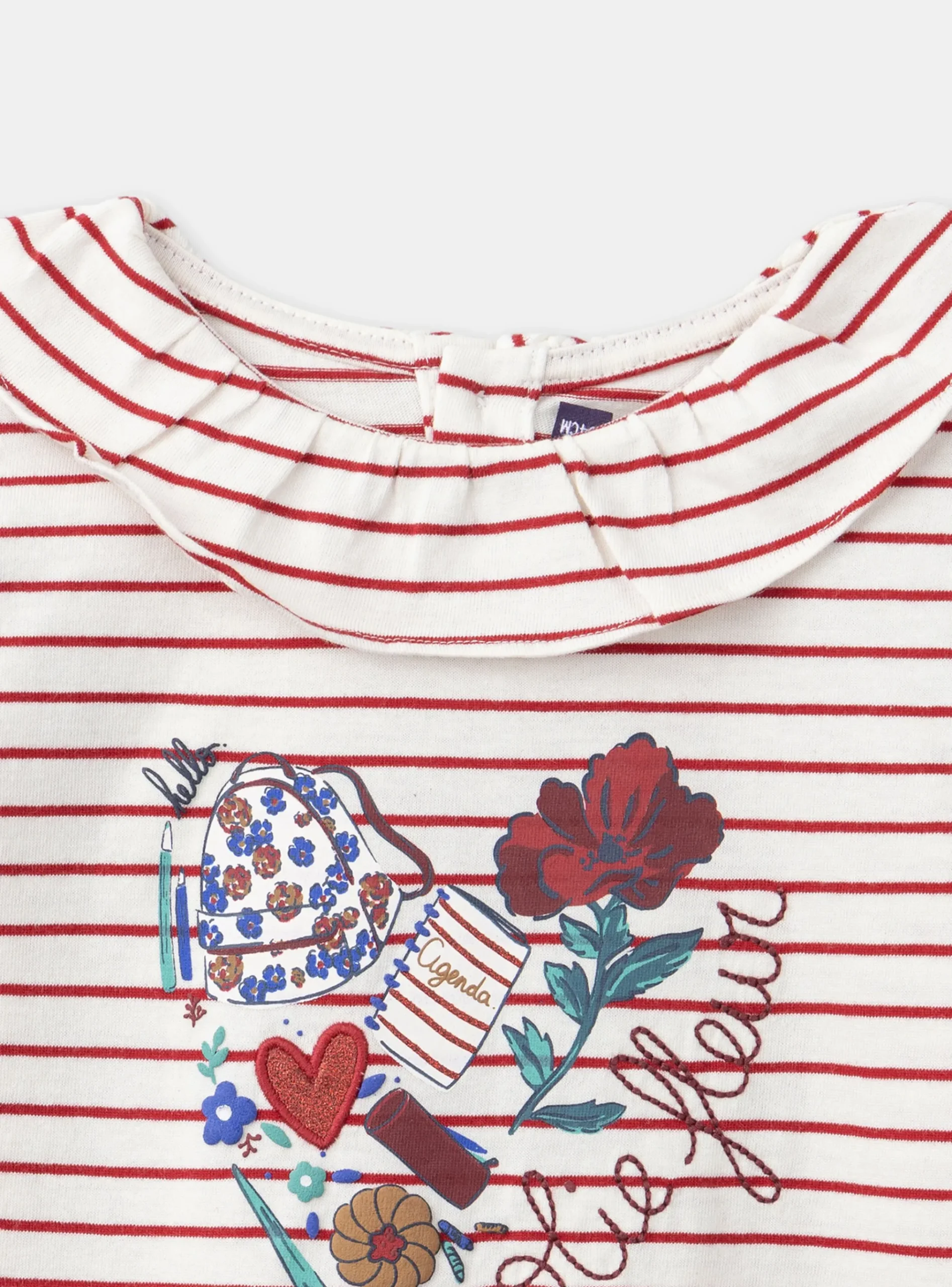 Sergent Major Blouse & T-shirt-T-shirt marinière à volants