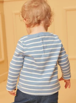 Sergent Major Chemise, T-shirt & Polo-T-shirt marini&egrave;re bleu pastel et &eacute;cru