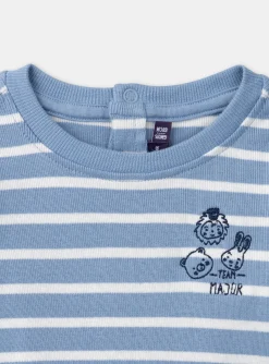 Sergent Major Chemise, T-shirt & Polo-T-shirt marini&egrave;re bleu pastel et &eacute;cru