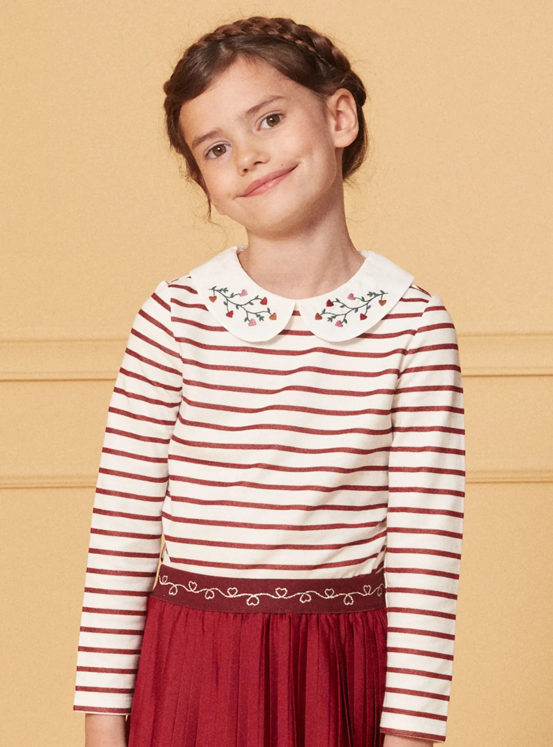 Sergent Major Blouse & T-shirt-T-shirt marinière rouge