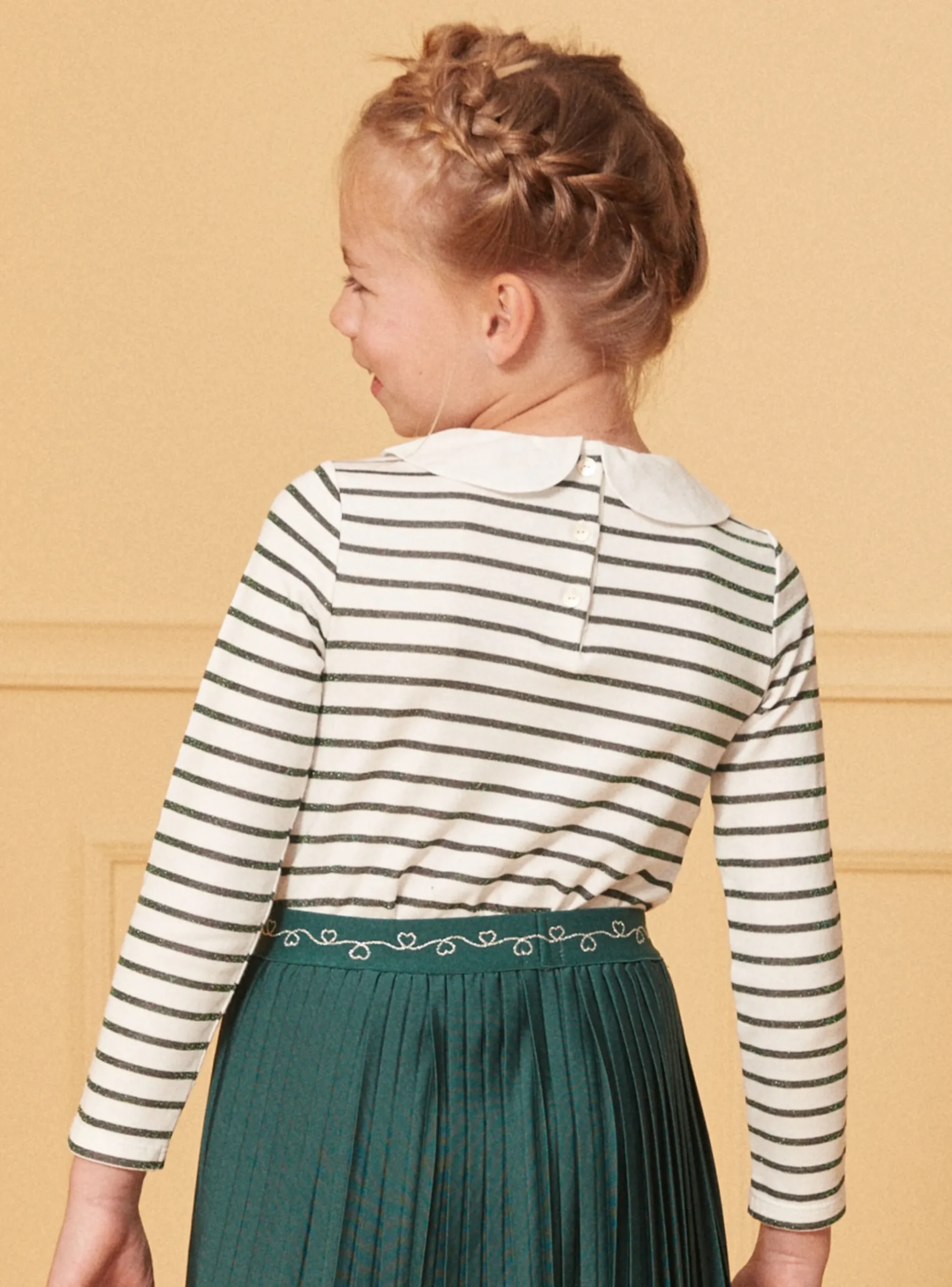 Sergent Major Blouse & T-shirt-T-shirt marinière vert