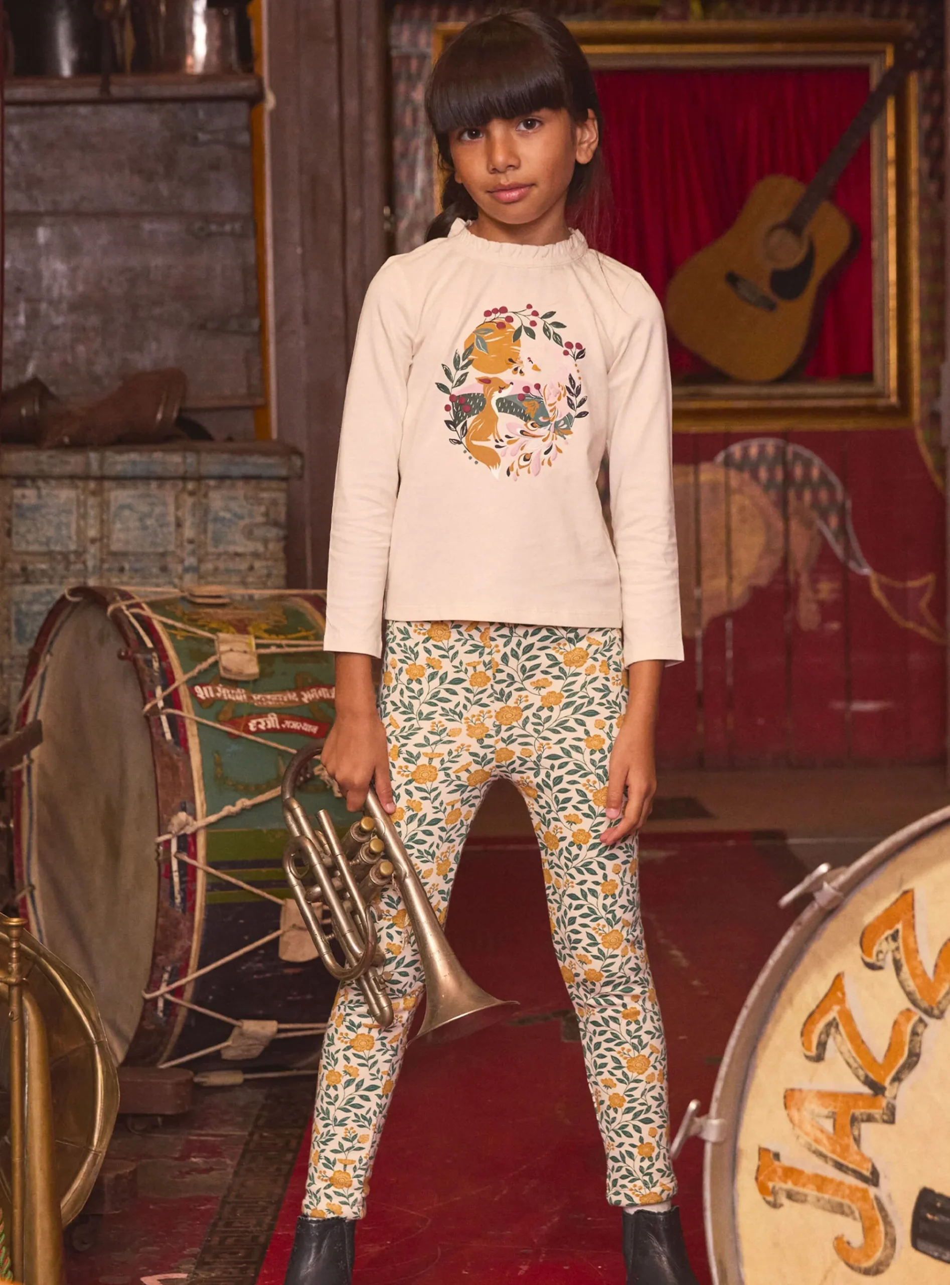Sergent Major Blouse & T-shirt-T-shirt paon et renard