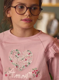 Sergent Major Blouse & T-shirt-T-shirt rose amour