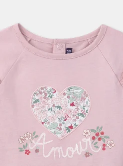 Sergent Major Blouse & T-shirt-T-shirt rose amour
