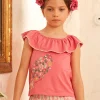 Sergent Major Blouse & T-shirt-T-shirt rose avec &eacute;l&eacute;phant