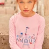 Sergent Major Blouse & T-shirt-T-shirt rose barbapapa &agrave; volants