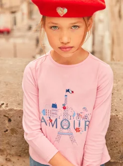 Sergent Major Blouse & T-shirt-T-shirt rose barbapapa &agrave; volants