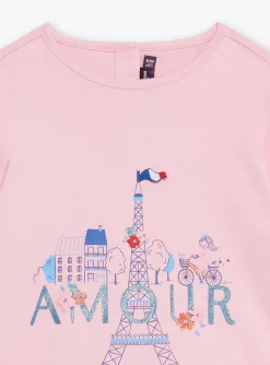 Sergent Major Blouse & T-shirt-T-shirt rose barbapapa &agrave; volants