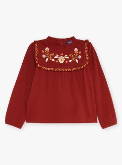 Sergent Major Blouse & T-shirt-T-shirt rouge &agrave; manches longues