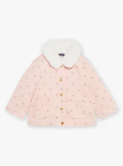 Sergent Major Manteau, Parka & Veste-Veste 2 en 1 rose vintage en velours c&ocirc;tel&eacute;