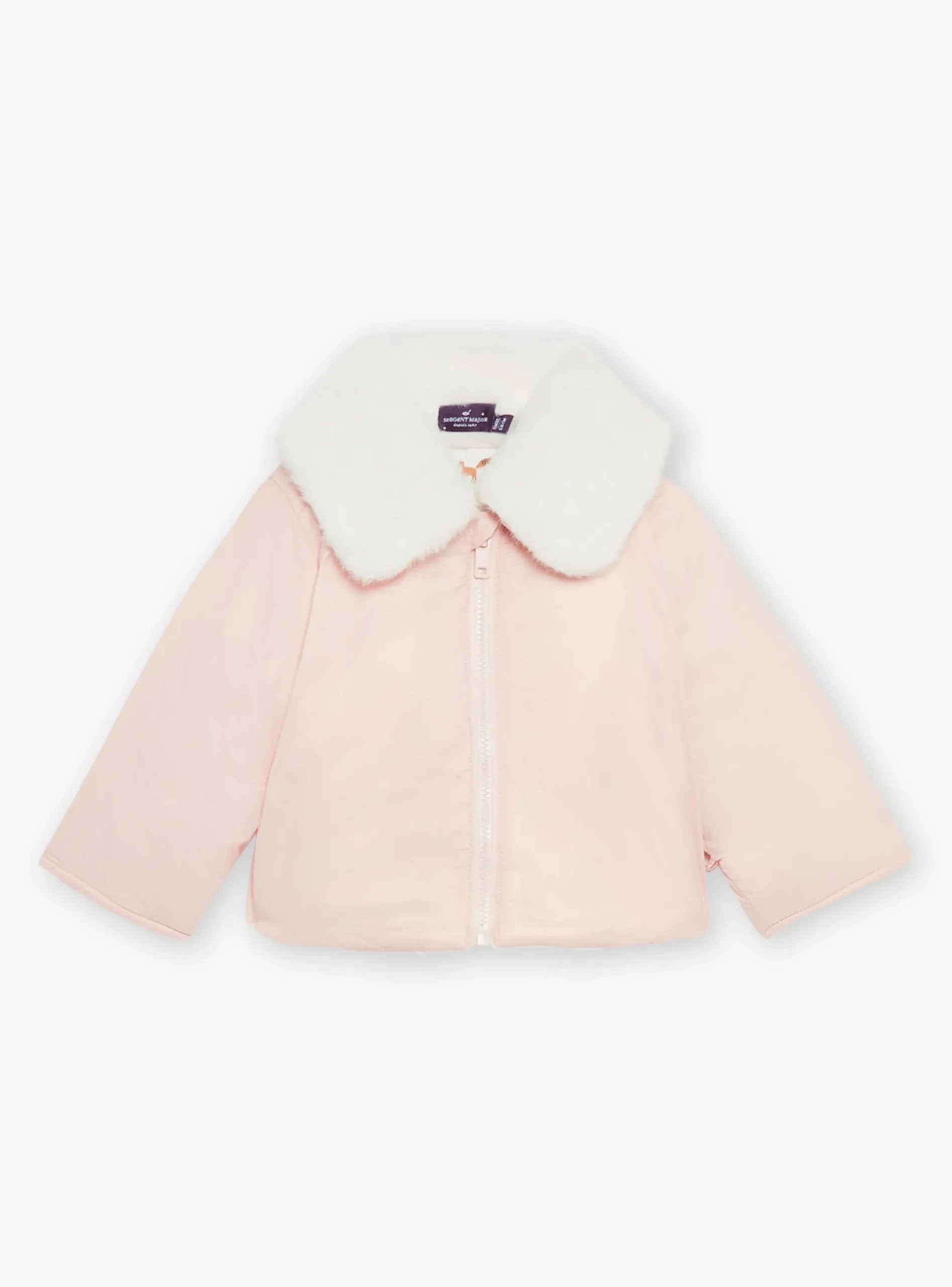 Sergent Major Manteau, Parka & Veste-Veste 2 en 1 rose vintage en velours c&ocirc;tel&eacute;