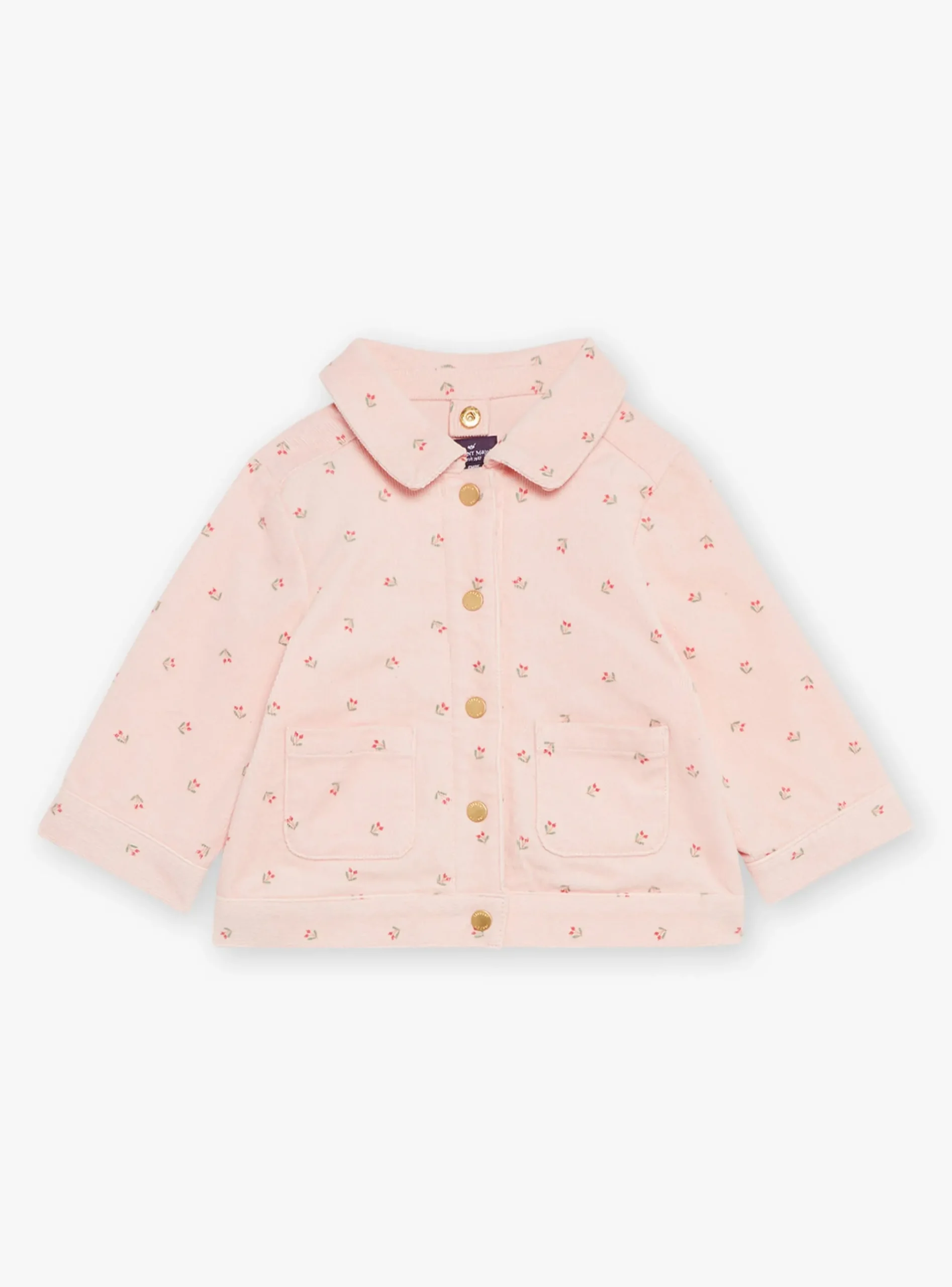 Sergent Major Manteau, Parka & Veste-Veste 2 en 1 rose vintage en velours c&ocirc;tel&eacute;
