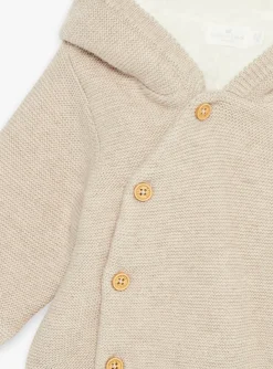 Sergent Major Veste & Cardigan-Veste &agrave; capuche beige en tricot