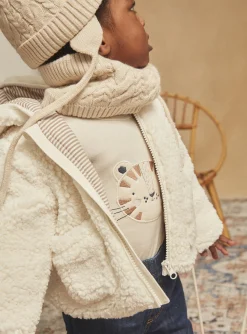Sergent Major Manteau, Parka & Veste-Veste &agrave; capuche blanc cr&egrave;me