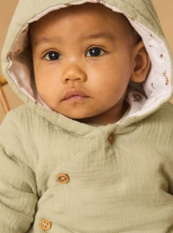 Sergent Major Veste & Cardigan-Veste &agrave; capuche en gaze de coton et jersey